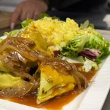 Pan-fried Maultaschen (Swabian ravioli)